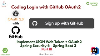 Coding Login with OAuth2 GitHub - Implement JWT + OAuth2 Authentication and Authorization - Part 4