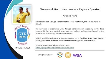 Szilard Szell’s Keynote Session | #ATAGTR2025 #VirtualConferenceDays