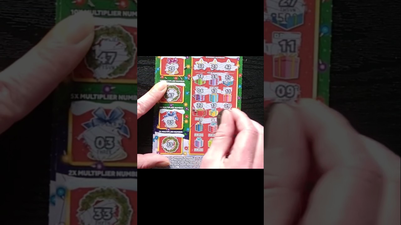 WIN! MERRY MILLIONAIRE Scratch Card UK Camelot Scratchcard National Lottery 