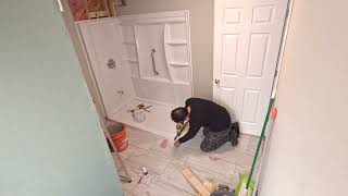 Converting a Walk-in Closet in full bath with stand-up shower and Closet