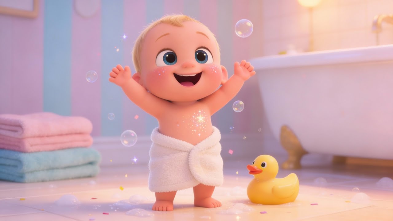Baby Bath Song 🛁 | Clean Clean Happy You | Fun Bath Time Song for Kids & Toddlers