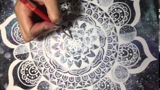 First Moon Phase Painting Timelapse by Christina Seng