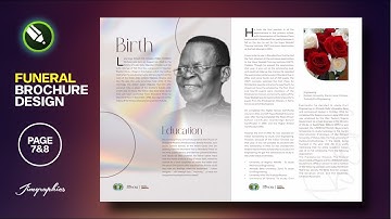 Page 7&8 | How to Design a Funeral Brochure | CorelDraw Tutorial 2023