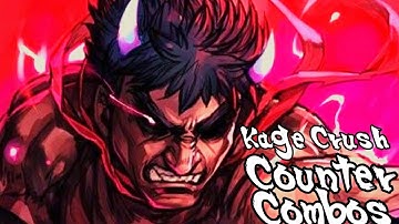 Street Fighter 5 kage Crush Counter Combos (Definitive update patch)