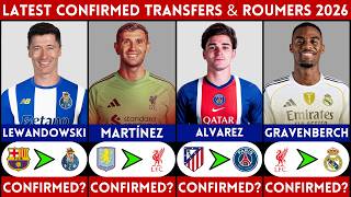 🚨 LATEST CONFIRMED TRANSFER AND RUMOURS 2026 | LEWANDOWSKI, ALVAREZ, MARTINEZ, GRAVENBERCH........