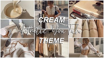 CREAM AESTHETIC YOUTUBE CHANNEL THEME | Intro and Outro template| Banner and Thumbnail Templates