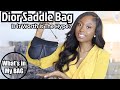 WHAT&#39;S IN MY BAG Dior Saddle Mini Bag Review | LUXURY BAG