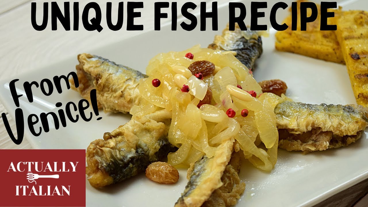Rare Italian Fish Dish Fried sardines in a sweet and sour onion