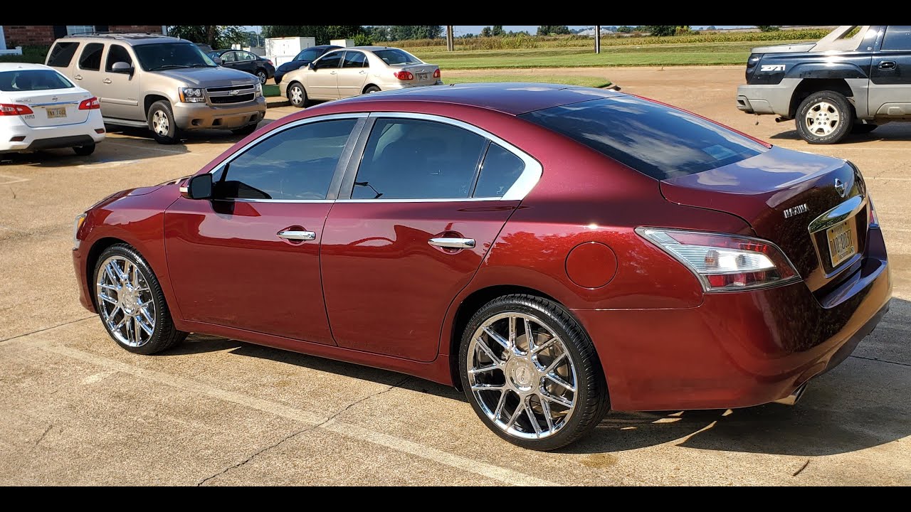 2013 Nissan Maxima 20 inch x 8.5 helo HE 912 chrome rims - YouTube