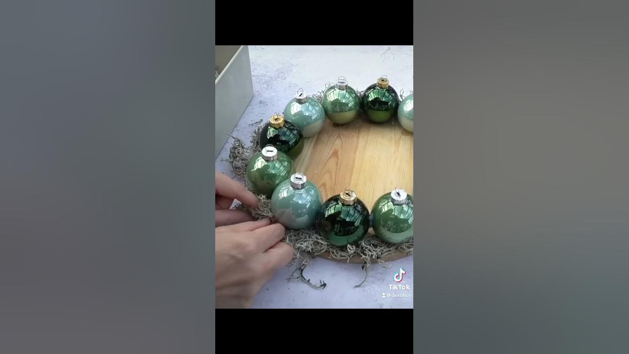 Adventskranz aus Kugel schnell selber basteln 🌲 weihnachtsdeko 