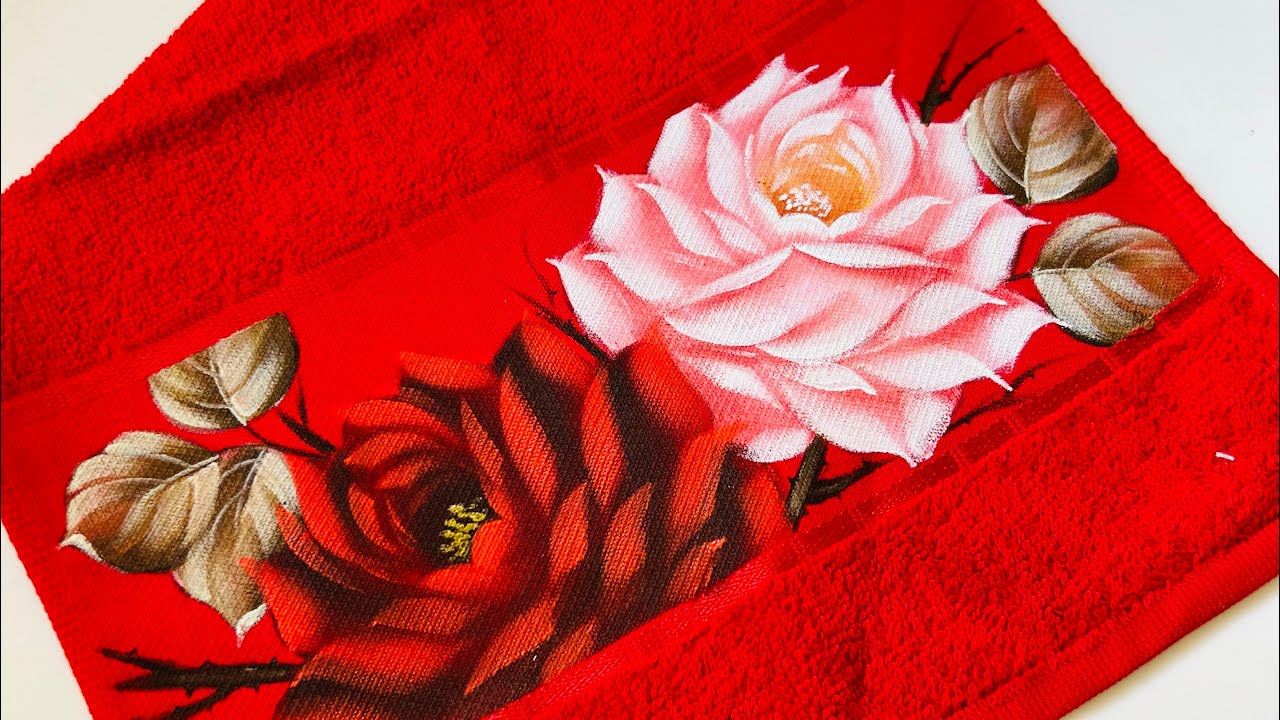 Como pintar toalha vermelha de uma forma fácil