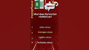 Excel Quiz 1