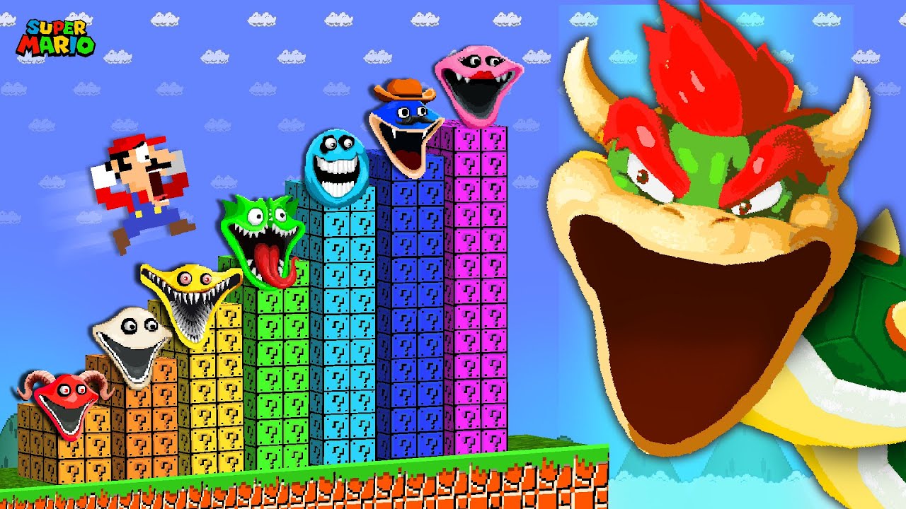 Can Mario & Hungry Worm Sonic 1 to 10 ESCAPE the Maze Mayhem of Bowser Calamity?