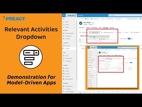 New Dropdown in Dynamics 365 for Related Activities