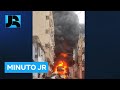 Minuto JR: ônibus desgovernado com alunos de escola estadual atinge prédio em Porto Alegre (RS)