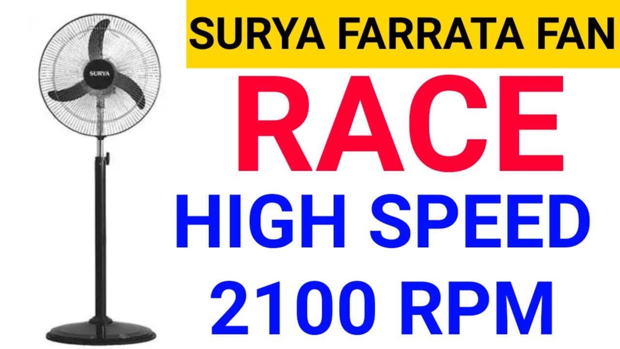 High Speed 2100 Rpm Surya Farrata Fan 