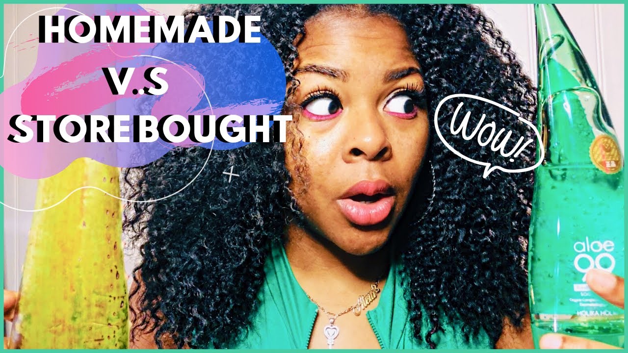ALOE VERA GEL | Store Bought vs Homemade | Natural Hair - YouTube