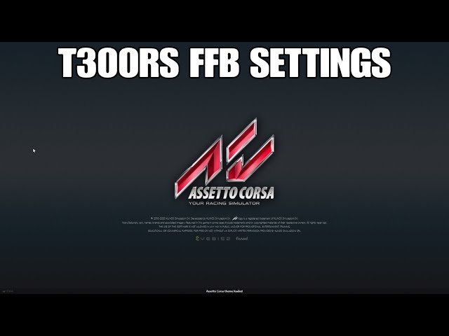Thrustmaster T300 FFB Settings for Assetto Corsa