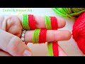 It&#39;s so Beautiful 💖🌟 Superb Woolen Flower Making Trick with Finger - DIY Amazing Yarn Flower Design