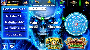 8 Ballpool mod apk versi 5.0.0 blue skull fire edition full neon theme‼️