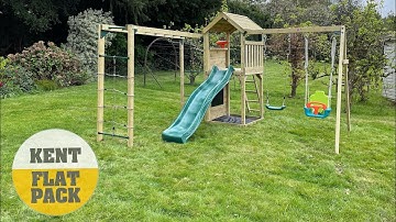 The Lookout Tower with Swings, Slide and Monkey Bars from PlumPlay