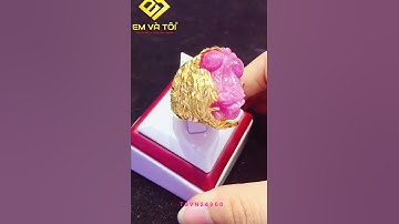 [ Nhẫn nam ] [ Nhân ruby] Nhẫn nam rồng vàng tỳ hưu ruby thiên nhiên