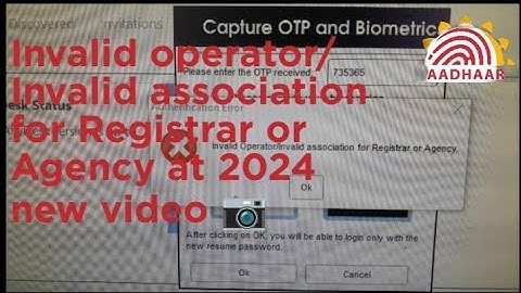 Invalid operator/invalid association for registrar or agency at 2024 current status!!#ecmp