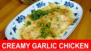 How to make creamy garlic chicken with Parmesan cheese