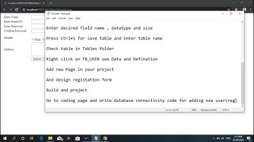 ASP NET Registration form with Database(1-Tier Architecture)