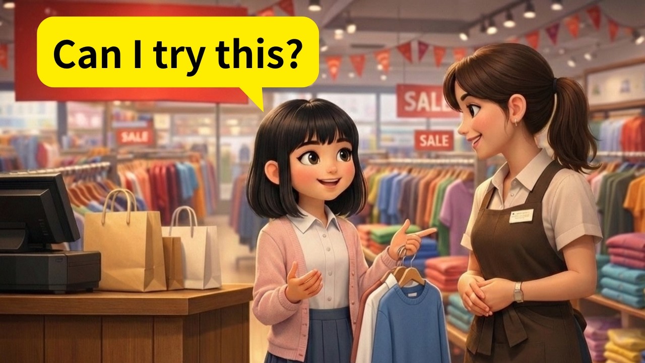 Shopping Center Vocabulary - Slow and Easy English For Beginners