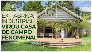 CASA DE CAMPO ESPETACULAR, JARDIM IMENSO, COZINHA LINDA ESTILO FAZENDA - ERA UMA FÁBRICA INDUSTRIAL