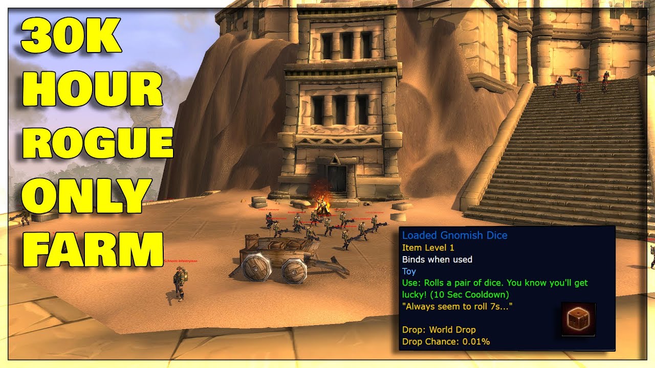 WoW Uldum Pickpocketing Dice Farm Dragonflight Goldfarming YouTube