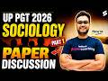 UP PGT Sociology Question Paper 2026 | UP PGT Sociology Paper Solution 2026 By Manoj Sir