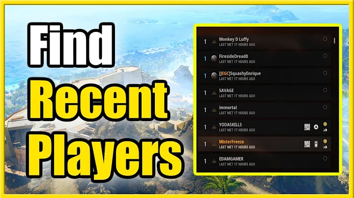 How to Find Recent Players in COD Vanguard & Warzone (Fast Tutorial)