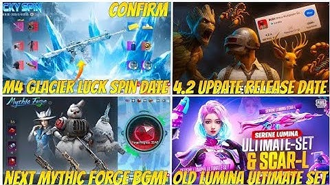 M416 GLACIER LUCKY SPINE CONFIRM | M4 GLACIER DATE BGMI | NEXT ULTIMATE SET | NEXT MYTHIC FORGE BGMI