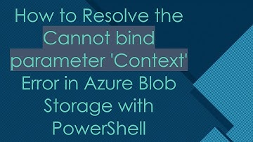 How to Resolve the Cannot bind parameter 