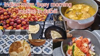 Indian mom busy morning routine in dubai | indian mom weekend routine | daal tadka recipe