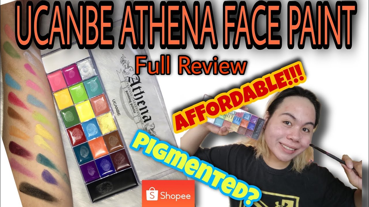 UCANBE ATHENA 20 COLORS FACE PAINT REVIEW 