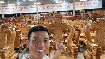 Ra Mắt Bộ Nghê Gõ cột 14 -6m tuyệt đẹp tại Đồ Gỗ Trâm Anh |Số 1224