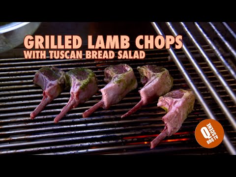 Grilled Lamb Chops with Tuscan Bread Salad