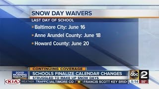 Baltimore County sets last day of school