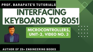 INTERFACING KEYBOARD TO 8051