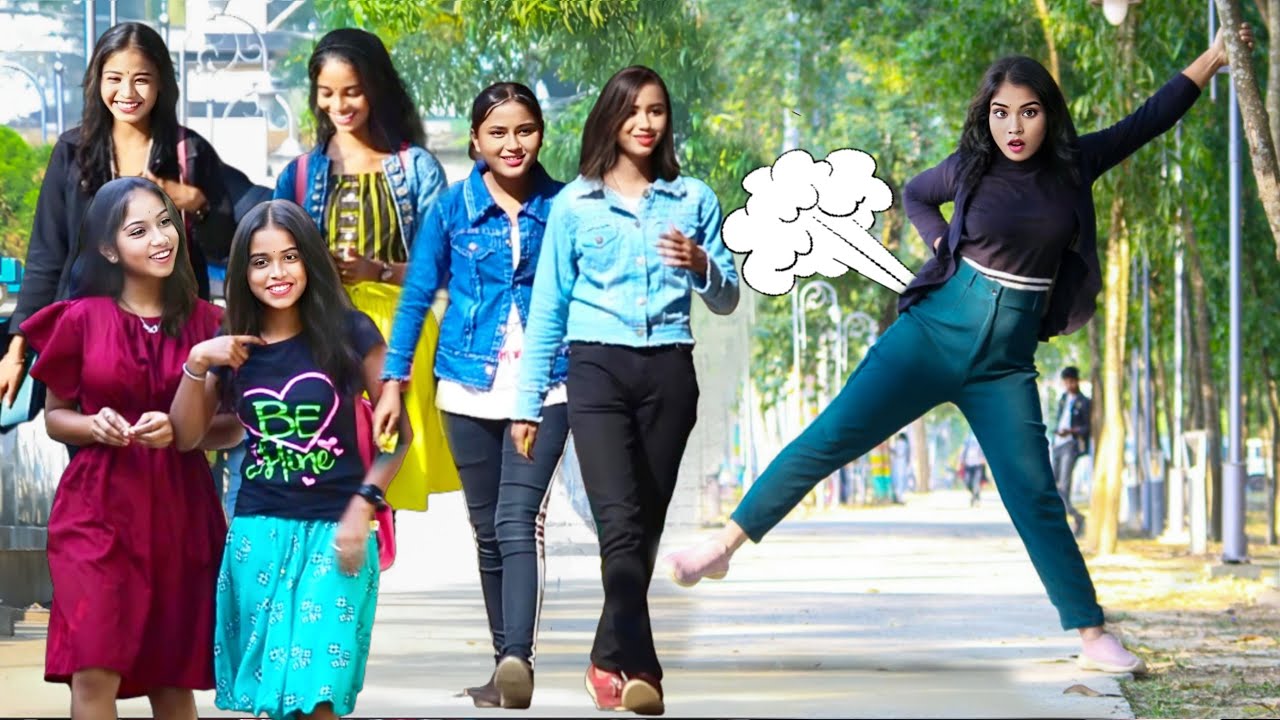 Funny WET FART Prank on Girls Part-83 😂!N2o Shreya