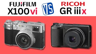Fujifilm X100 VI vs Ricoh GR iii X | Side by Side Comparison | Specs & Price | 2024