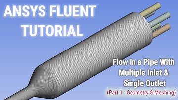 ANSYS Fluent Tutorial | Flow in a Pipe With Multiple Inlet & Single Outlet |ANSYS Academic | Part1/2