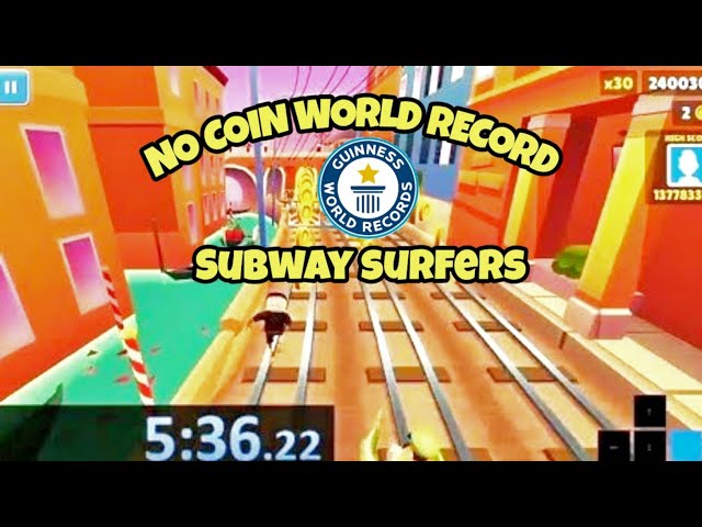 Subway Surfers No Coins 5:36 WORLD RECORD 