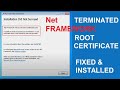 Fix Net Framework installation a certificate chain processed, but terminated in a root certificate