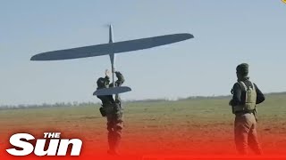 Ukrainian soldiers launch drone attack on Russian enemy targets