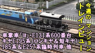 車掌車ヨ・配8592レ・E131系600番台・キヤE195系他【今週のトレインビューマンション】