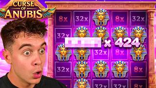 THE CRAZIEST FEATURE SPIN ON CURSE OF ANUBIS! (MASSIVE HIT)